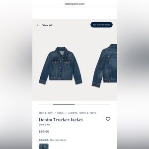 Ralph Lauren POLO kids Denim Jacket-vintage